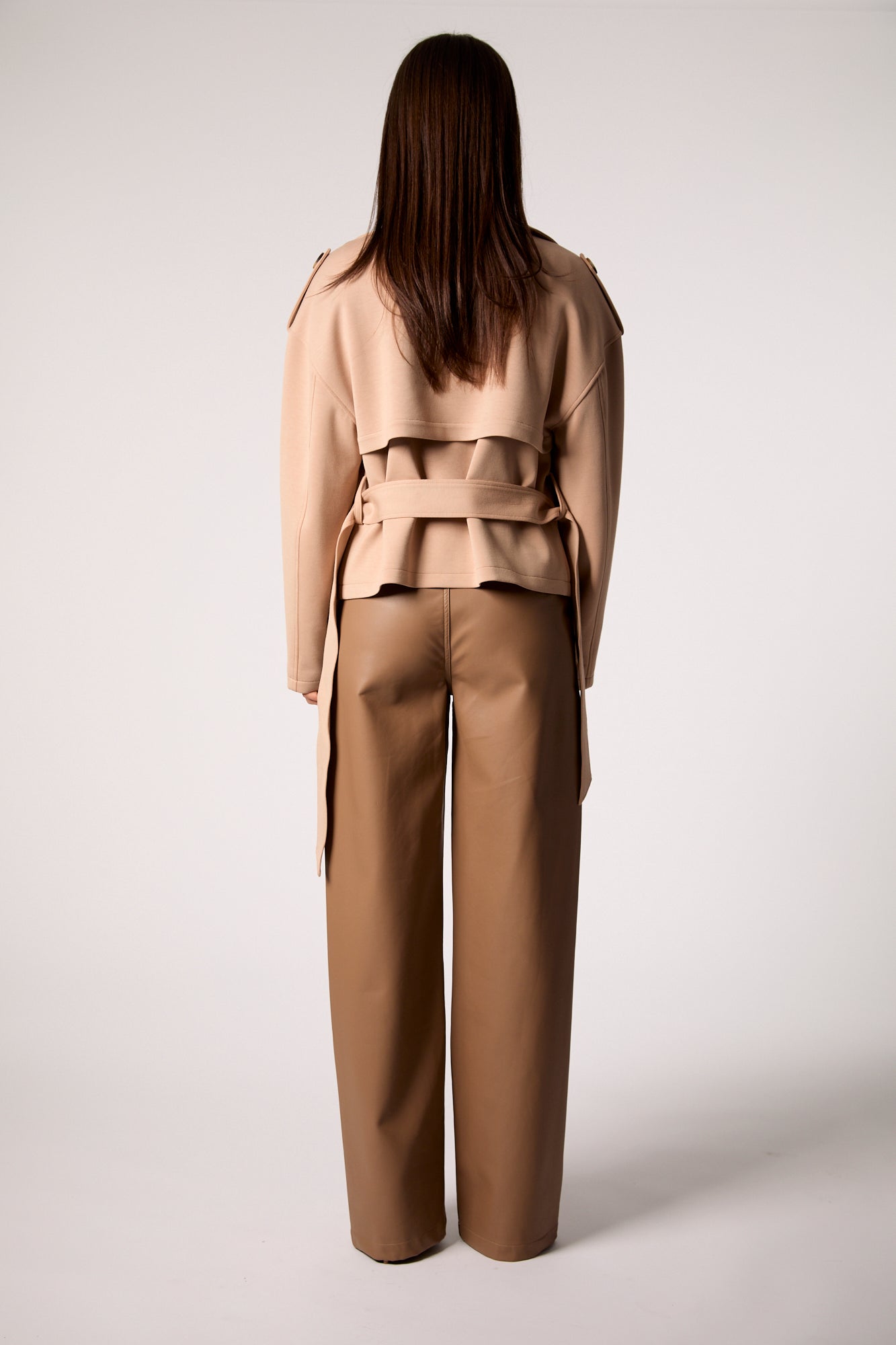 Charli Cropped Scuba Trench