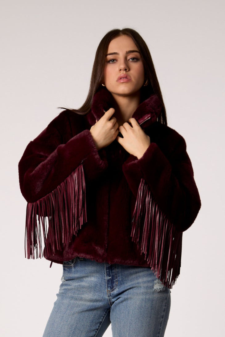 Dancing In The Moonlight Jacket - Merlot