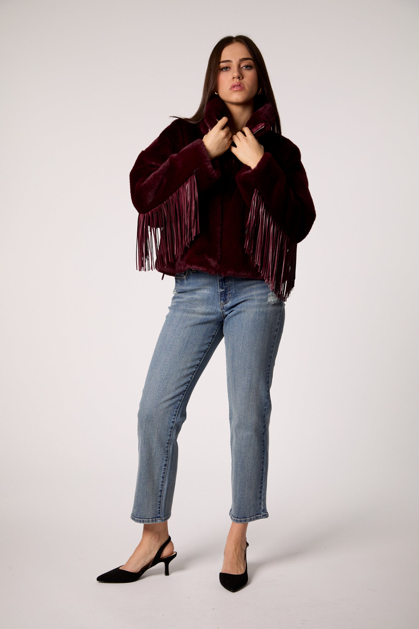 Dancing In The Moonlight Jacket - Merlot