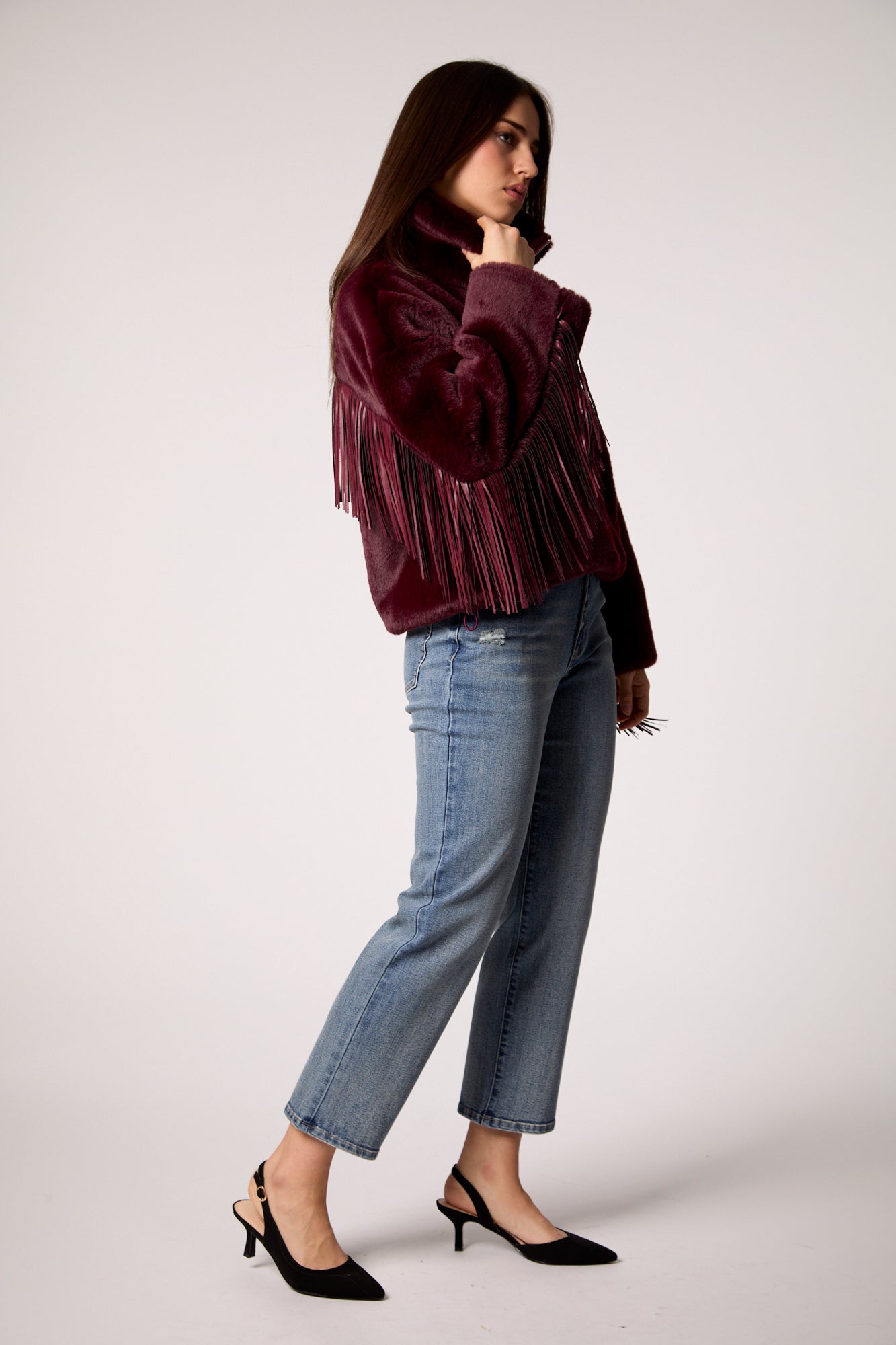 Dancing In The Moonlight Jacket - Merlot