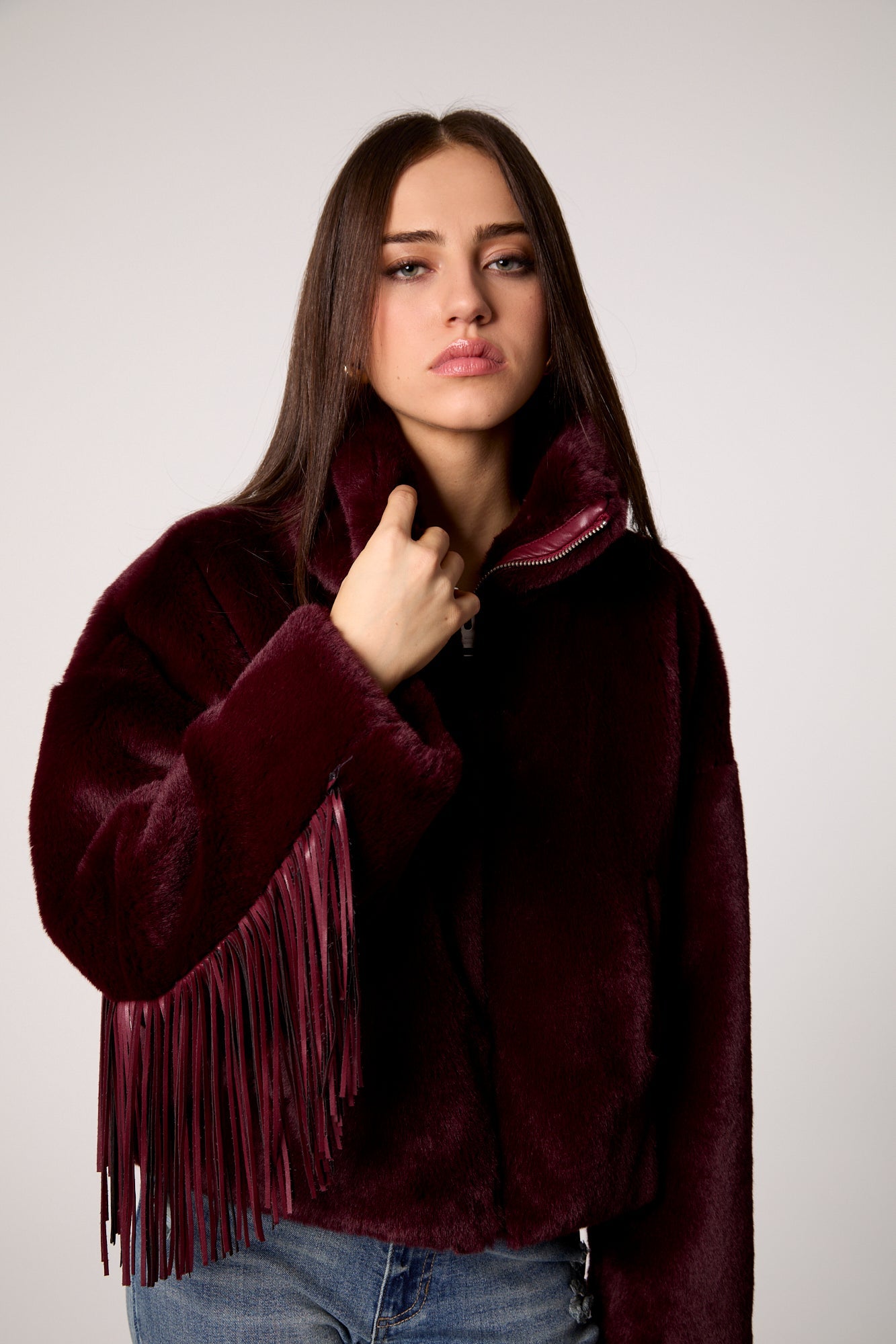 Dancing In The Moonlight Jacket - Merlot