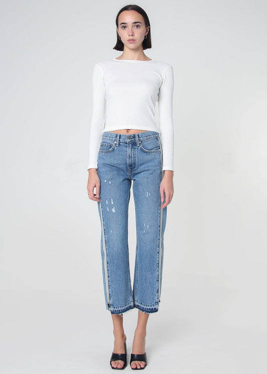 Remastered Upcycled Crop Straight (Zipper)