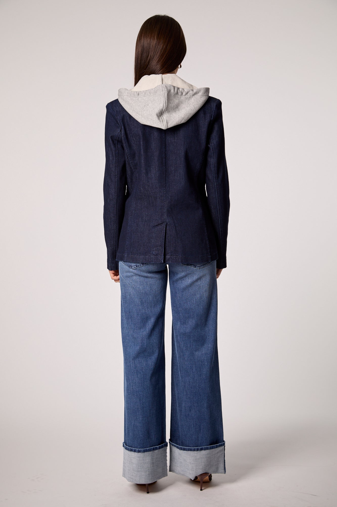 Helen Blazer With Removable Hoodie Insert - Rinse
