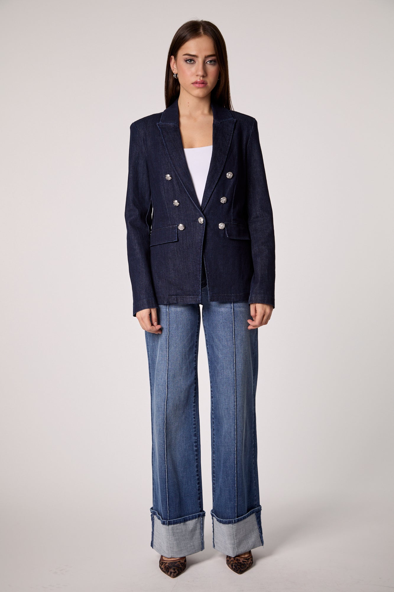 Helen Blazer With Removable Hoodie Insert - Rinse