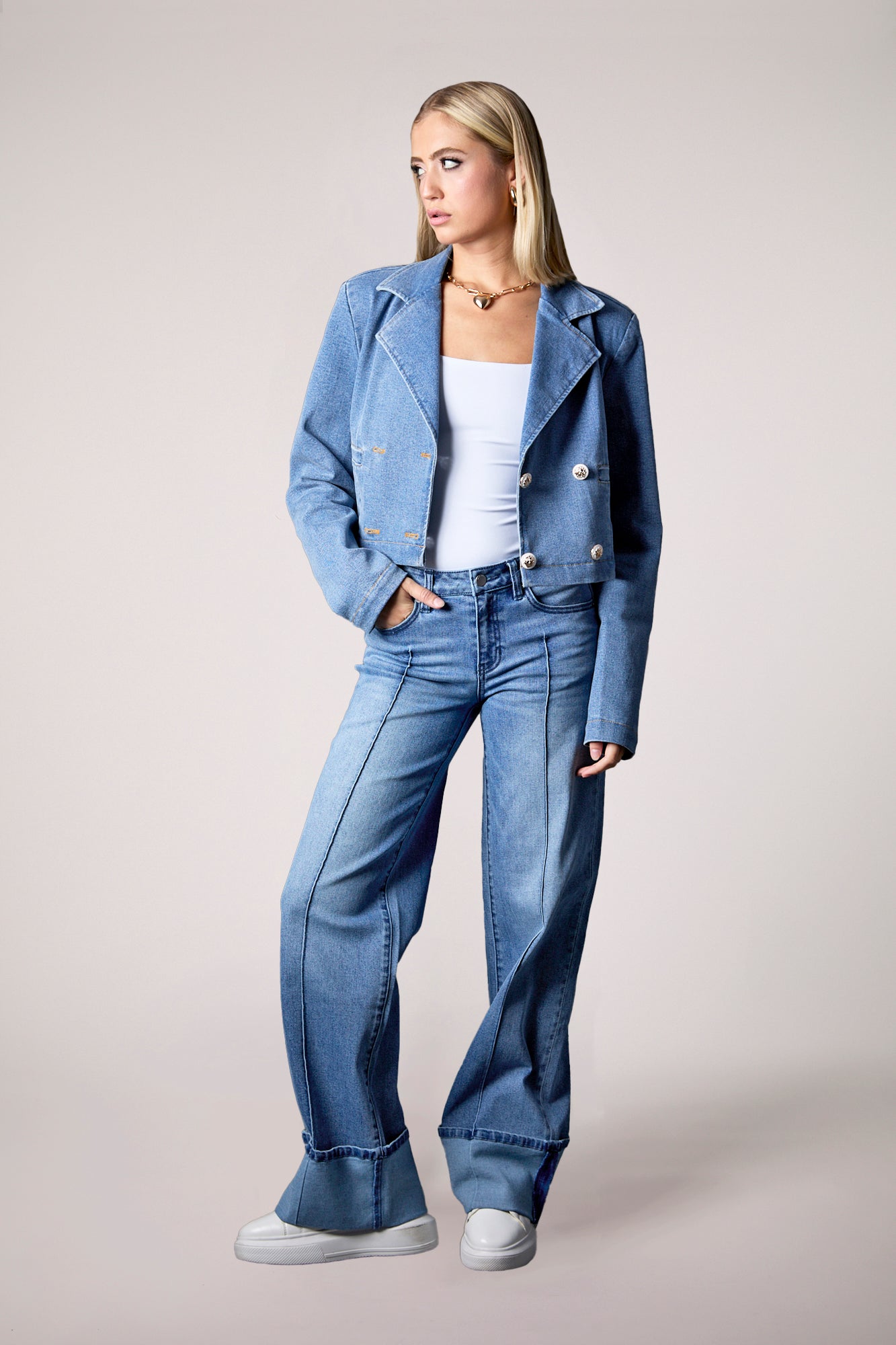 Olivia Cropped Recycled Blazer