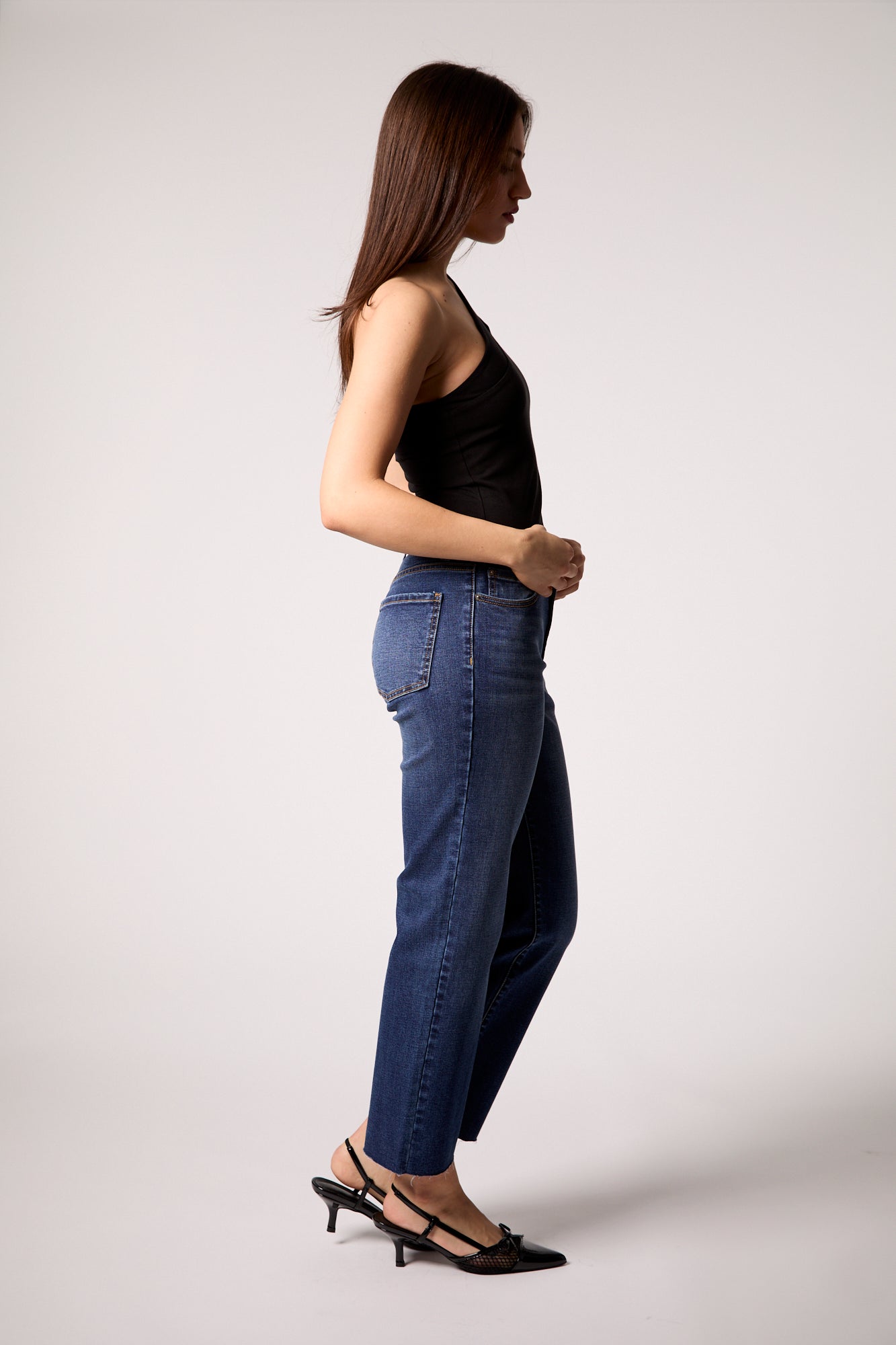 Quinn Mid Rise Straight Jean - Marrakesh