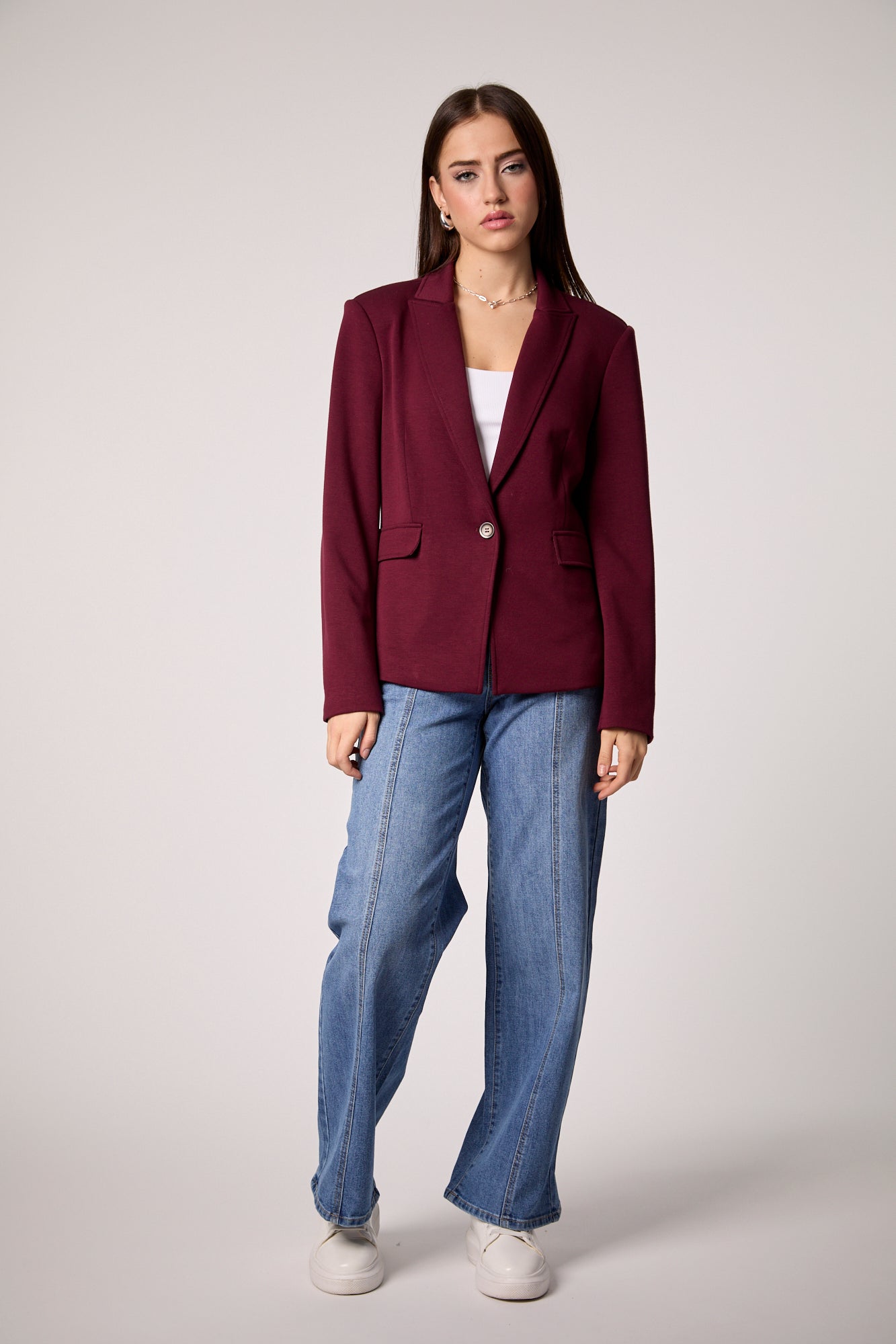 Taylor Belted Blazer - Vampy