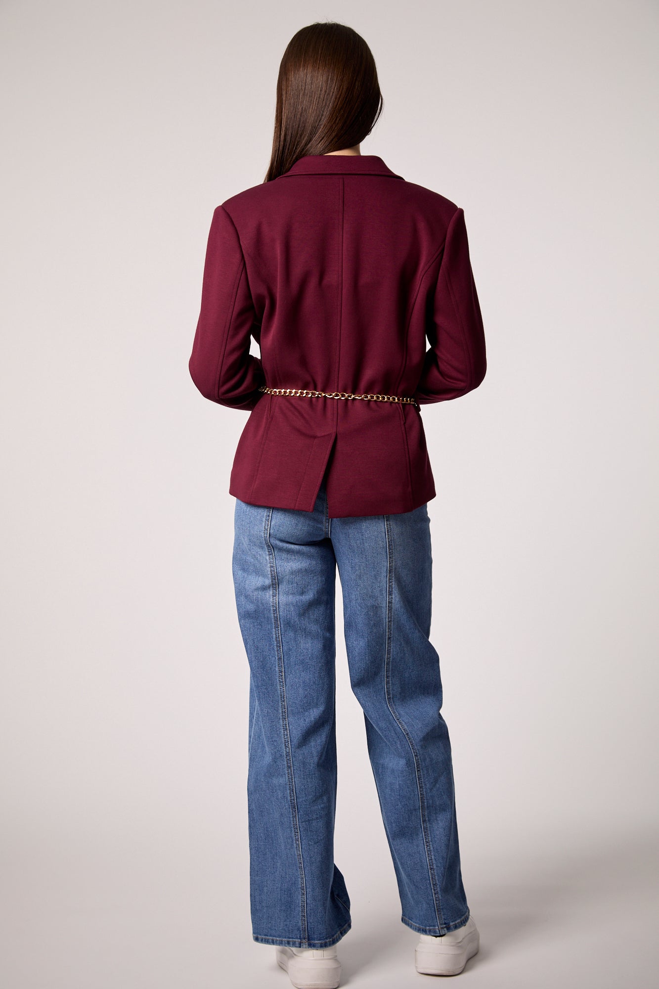 Taylor Belted Blazer - Vampy