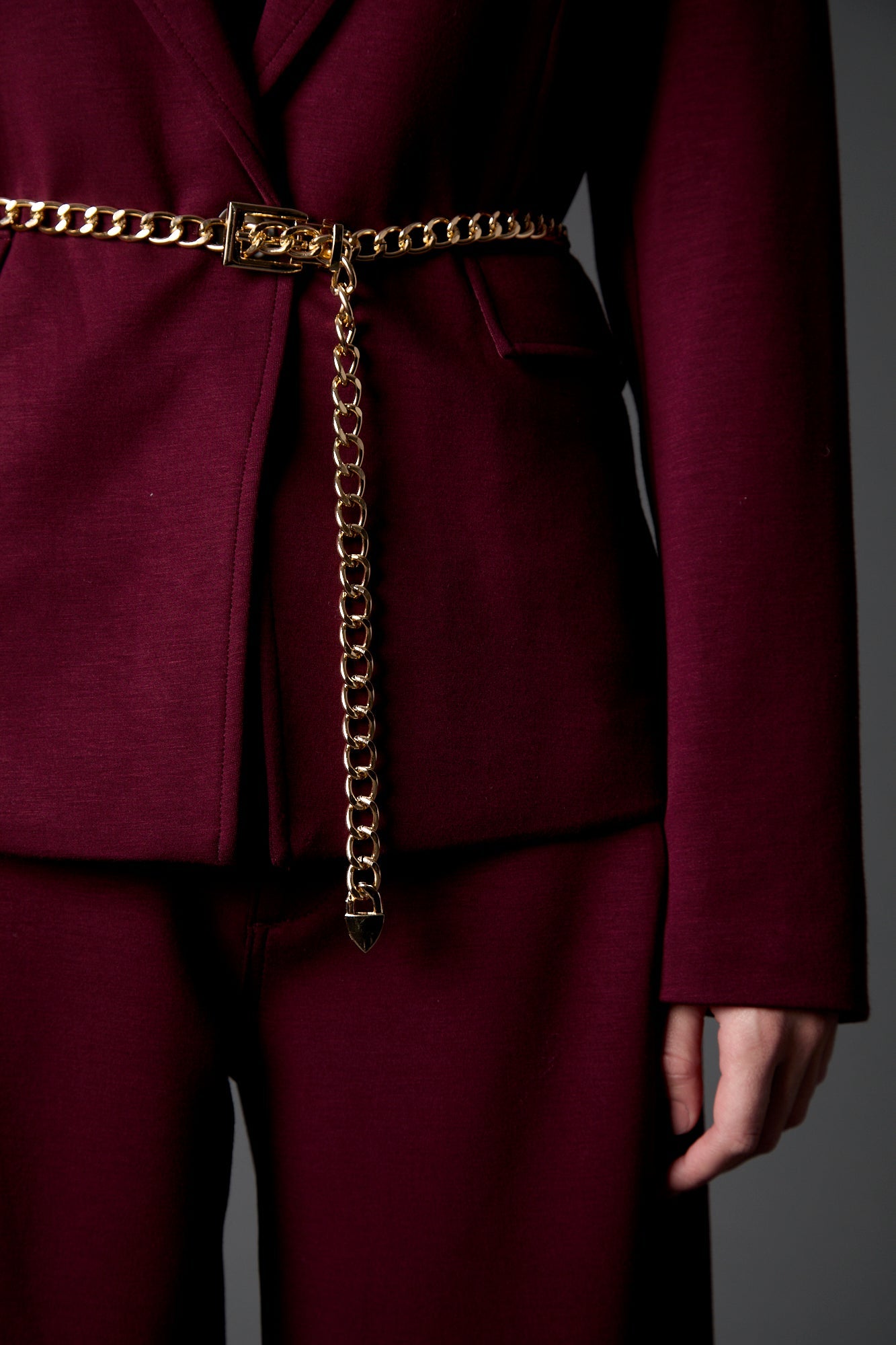 Taylor Belted Blazer - Vampy