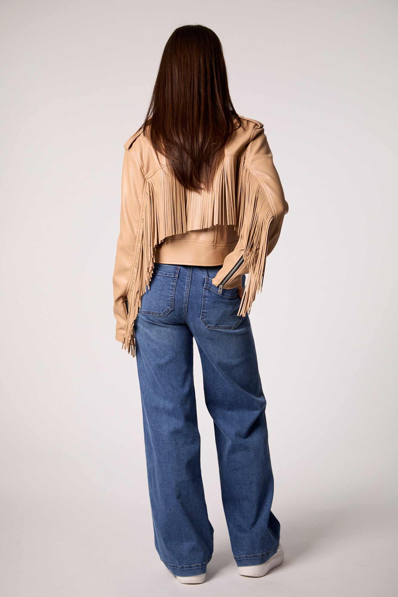 The Way She Moves Unreal Leather Jacket - Sand Dune
