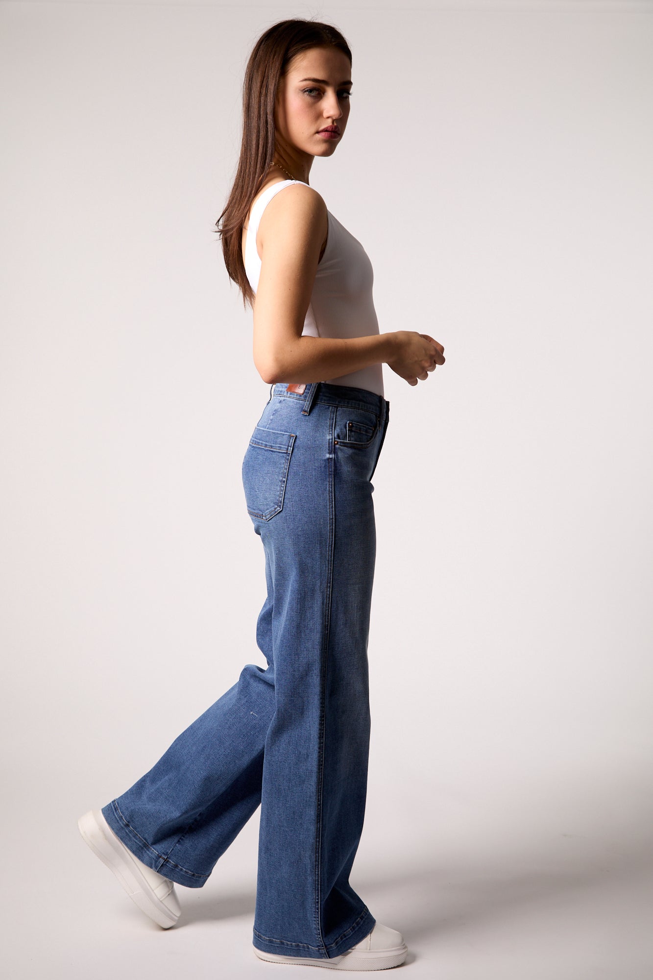 Waverly Mid Rise Wide Leg- Madrid