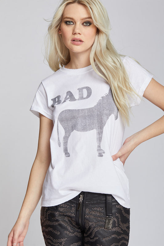 Bad Ass White Graphic Tee