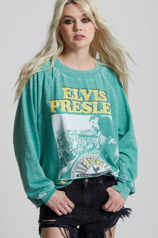 Sun Records X Elvis Presley Oversized Vintage Sweatshirt