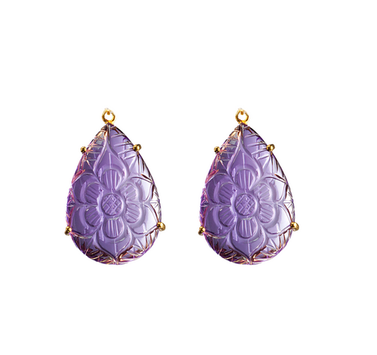 25mm x 18mm Carved Pear Drops (more colors)