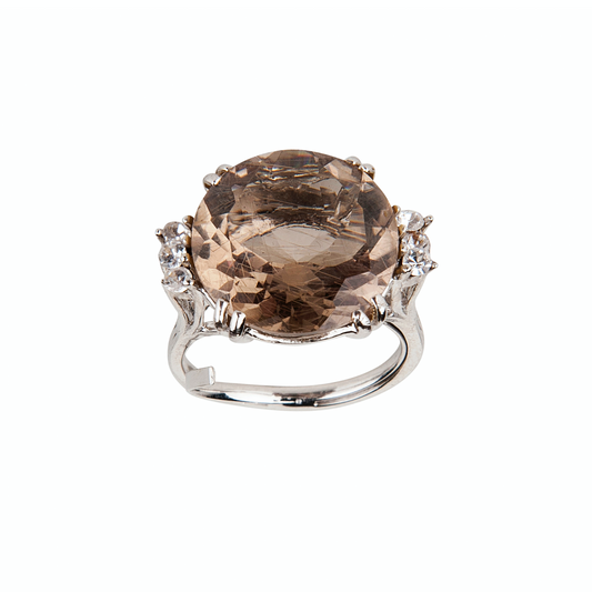 Rutilated Quartz & Clear Quartz Ring (more colors)