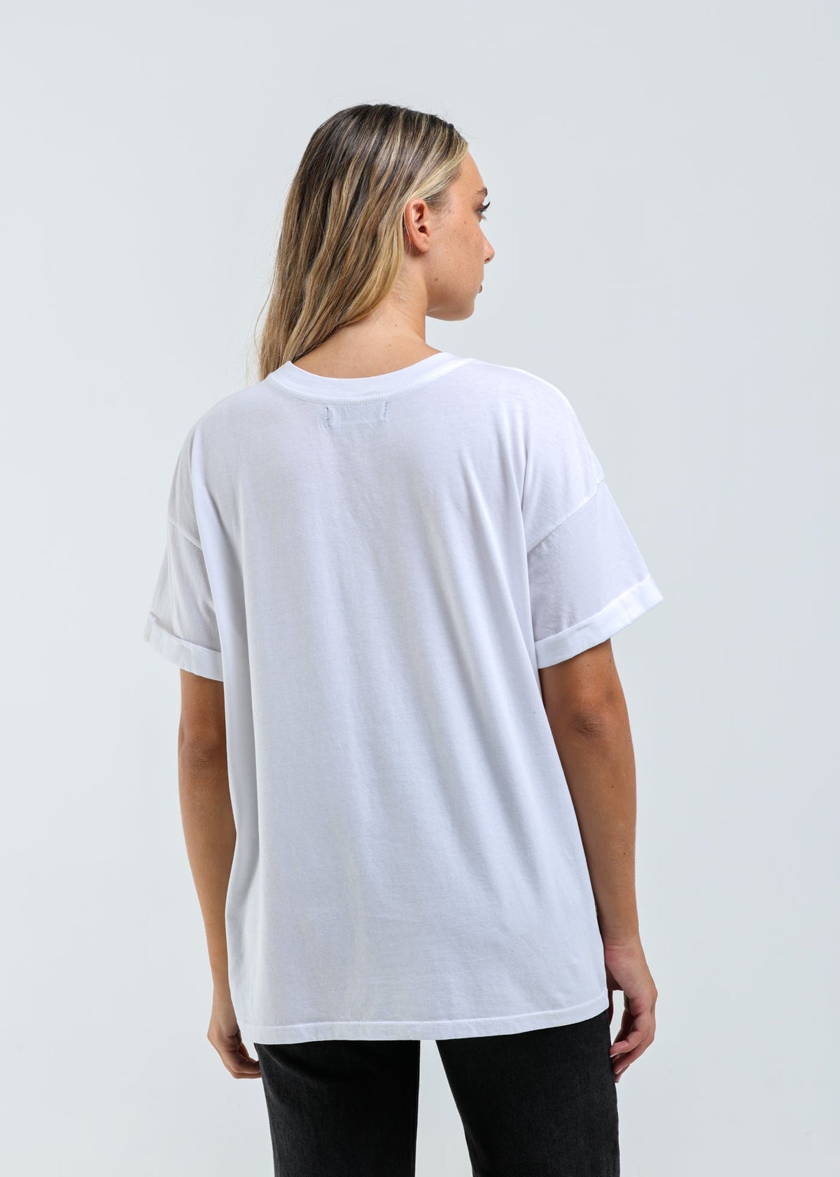 Aquarius Cosmic Zodiac Vintage White Boyfriend Tee