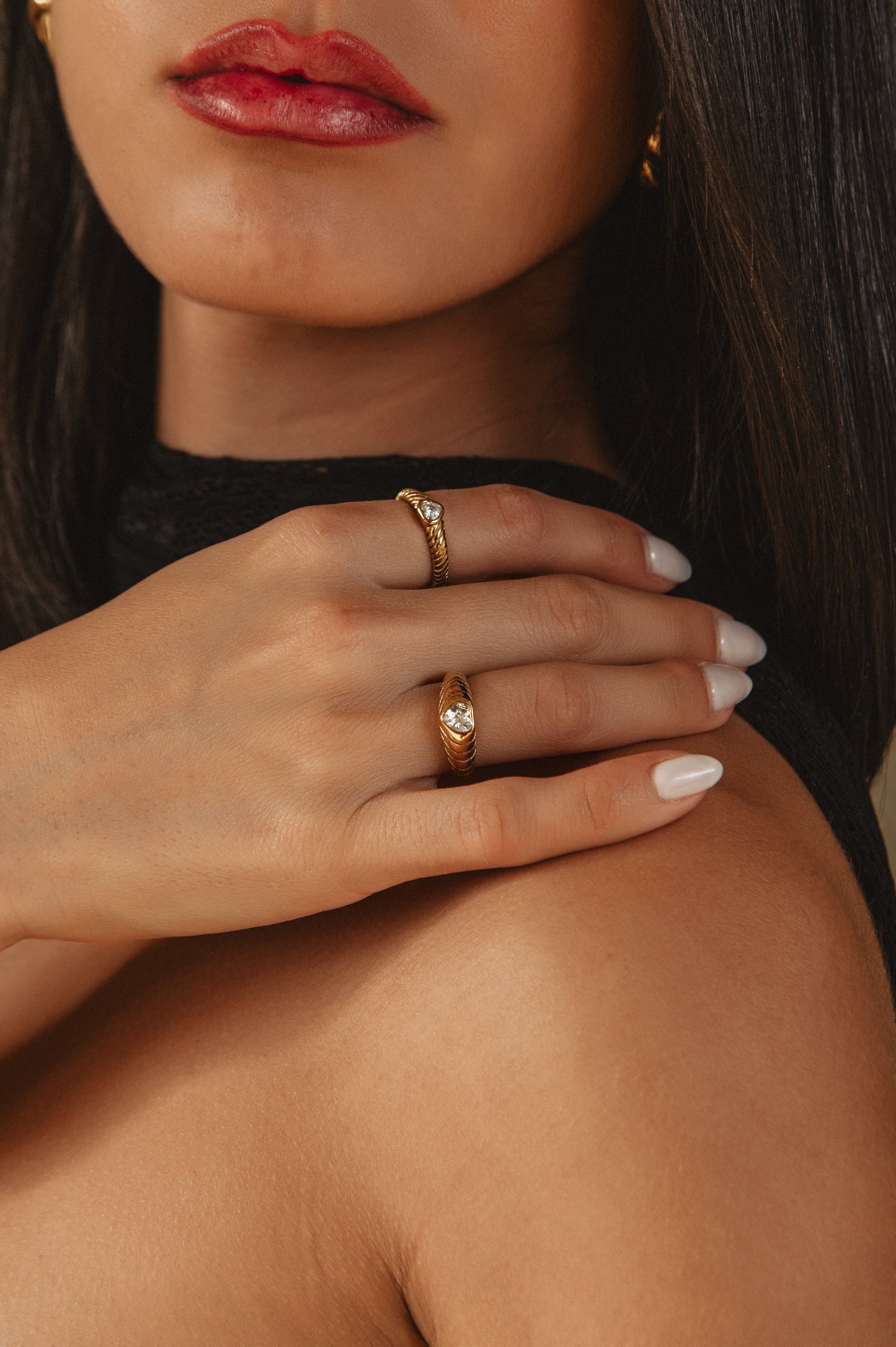 Zircon Heart Ring