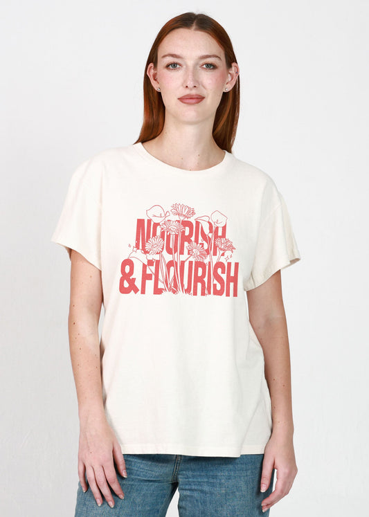 Nourish & Flourish Natural Vintage Tee
