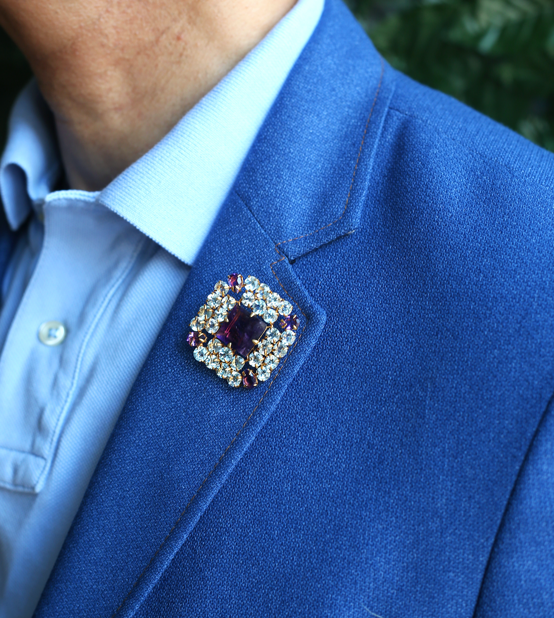 Amethyst Lapel Pin