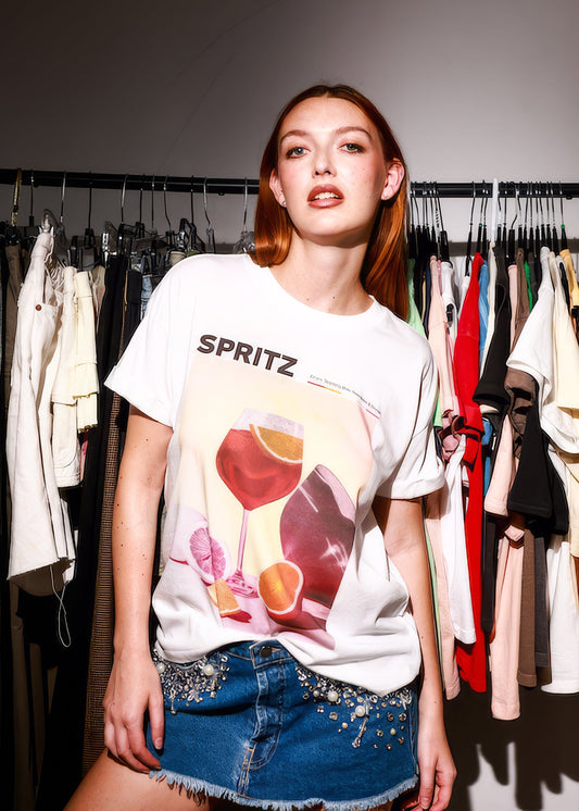 Spritz Vintage White Boyfriend Tee