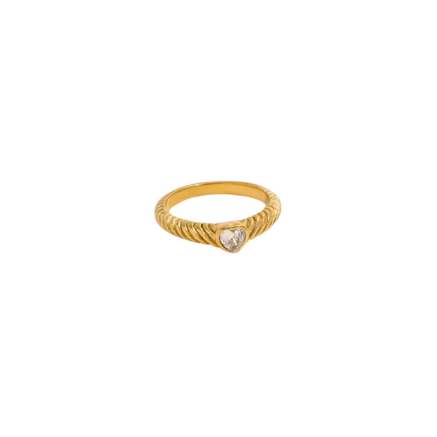Zircon Heart Ring